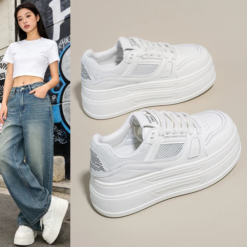 Casual sneakers with thick sole, breathable sports shoes that increase height, 7720-1
