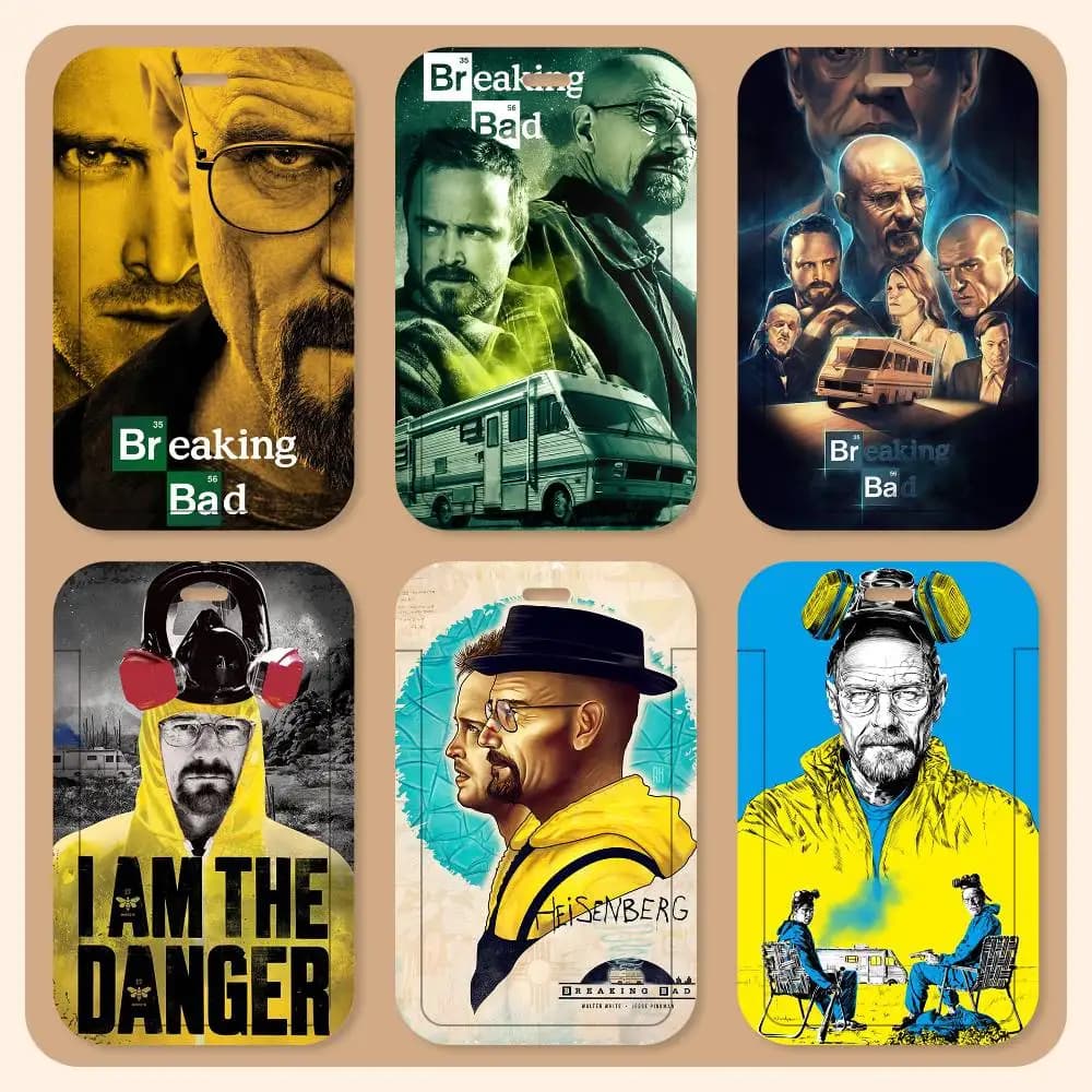 breaking bad ID Card Holder Neck Strap Pendant Door Badge Holder Lanyards Keychain Work Credential Case Gift