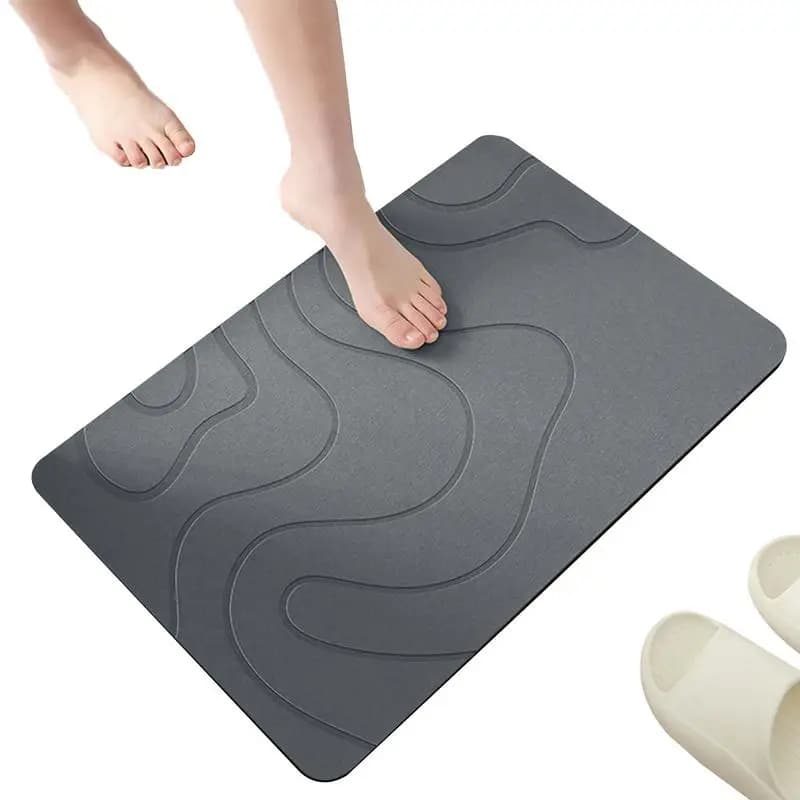 Tappetino per pietra per asciugatura del bagno Tappetino per doccia ad asciugatura rapida Tappeti per ingresso Tappeti per bagno interno Tappetino antiscivolo ad alto assorbimento d'acqua per