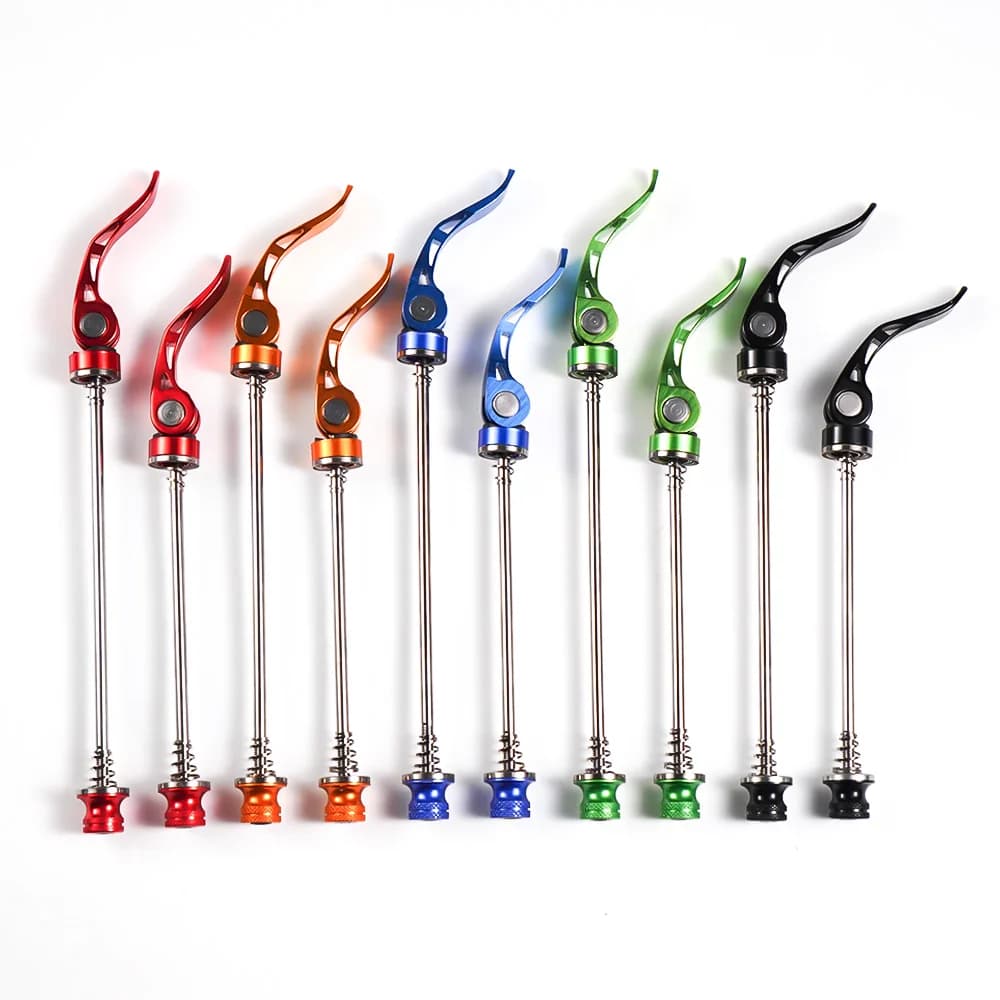 CNC Quick Release Skewer QR Lever, Steel Axle & Aluminum Alloy Handle For MTB/Road Bike, Bicycle Wheel Hub Accessories​​