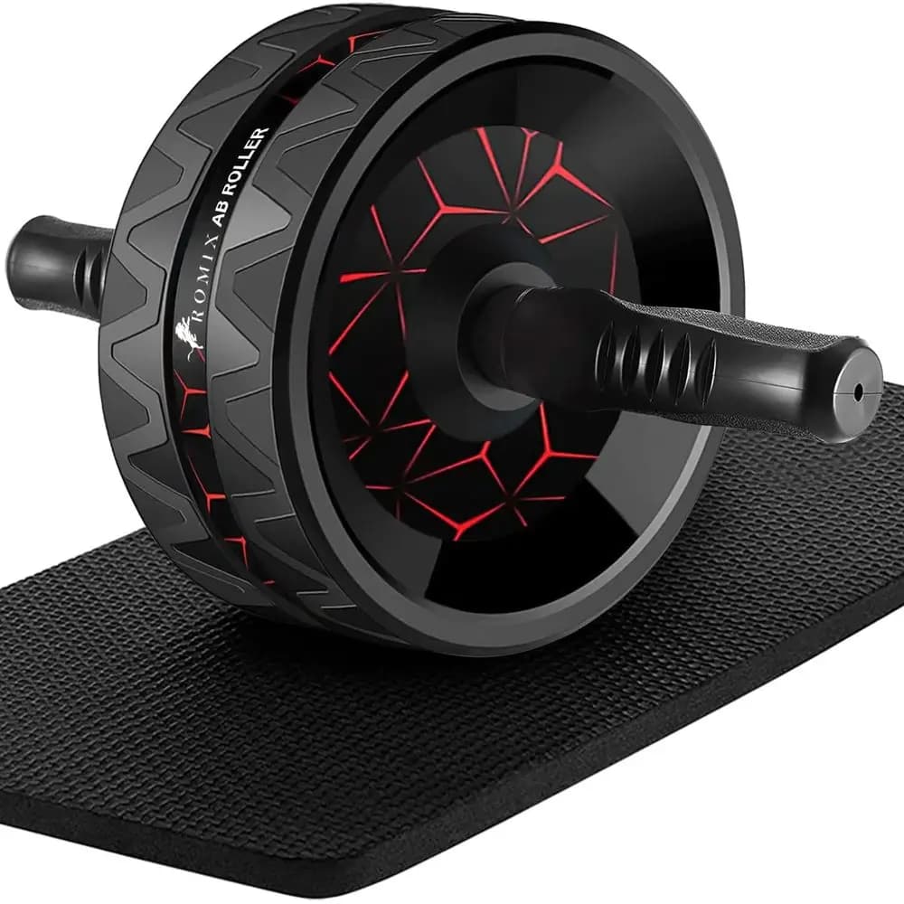 Wheel for Abdominals with Handle Larga and Knee Pad for Home Gym, Core Strength Training for Men and Women