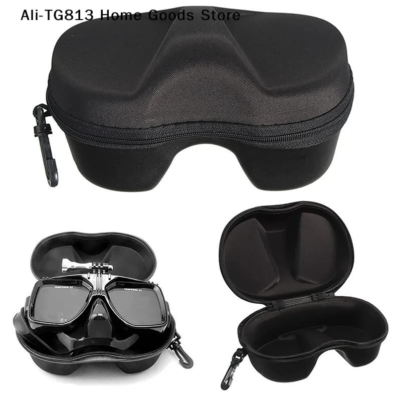 [TG813] Scatola Portaoggetti per Maschera Subacquea, Set Multifunzione per Snorkeling, Custodia con Cerniera per Maschera e Boccaglio per Nuoto Subacqueo