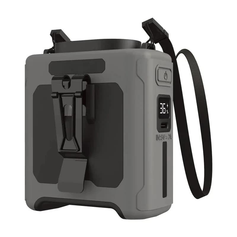 Ventola portatile da 10000 mAh Power Bank Luce a LED a mani libere per lavoro all'aperto Viaggi Sport Campeggio Escursionismo USB 3 in 1 Raffreddamento rapido