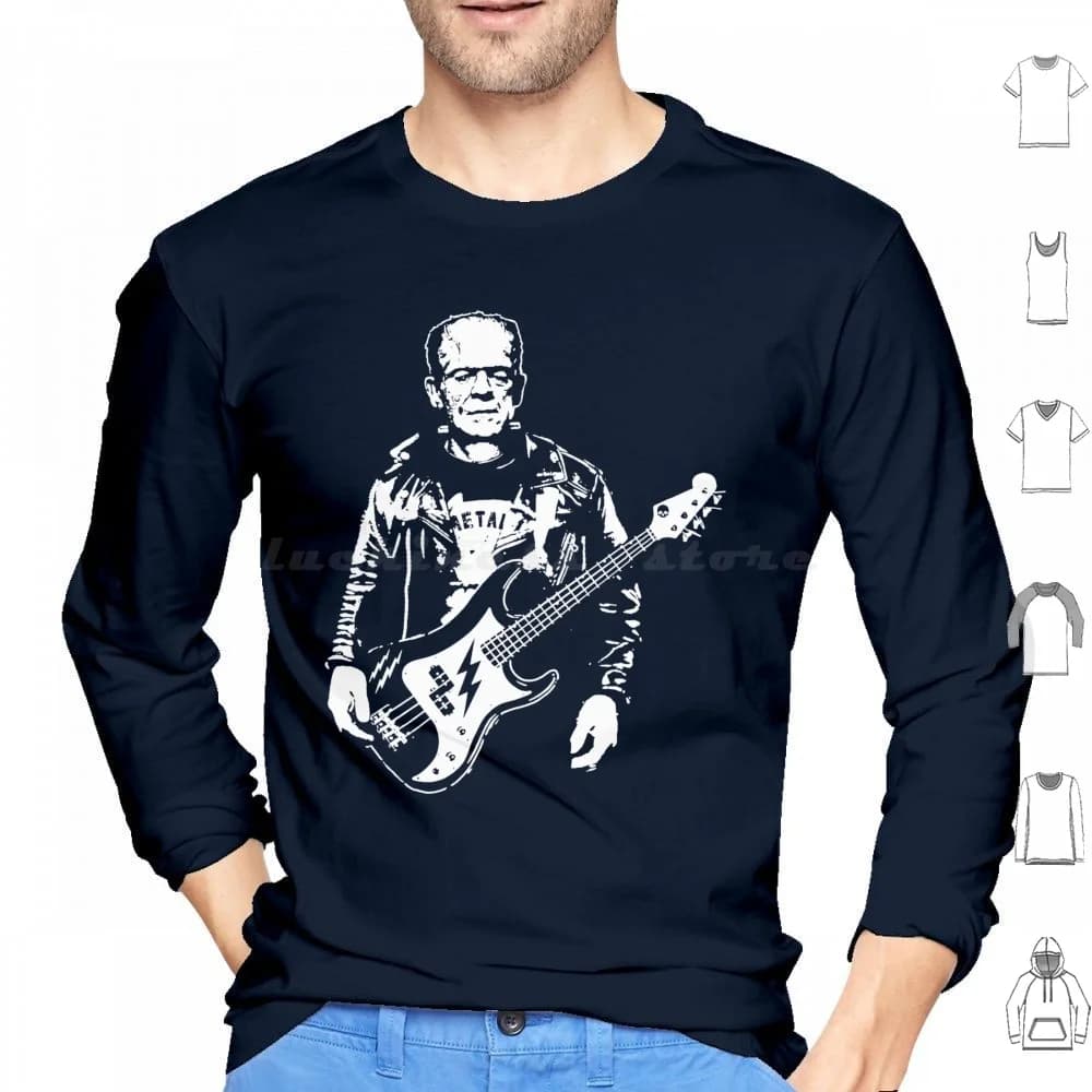 Regalo per basso per bassista Uomo Donna Bambini Chitarra elettrica Vintage Rock Graphic Bass Guitar Strap Pick Case Felpa con cappuccio Uomo Donna
