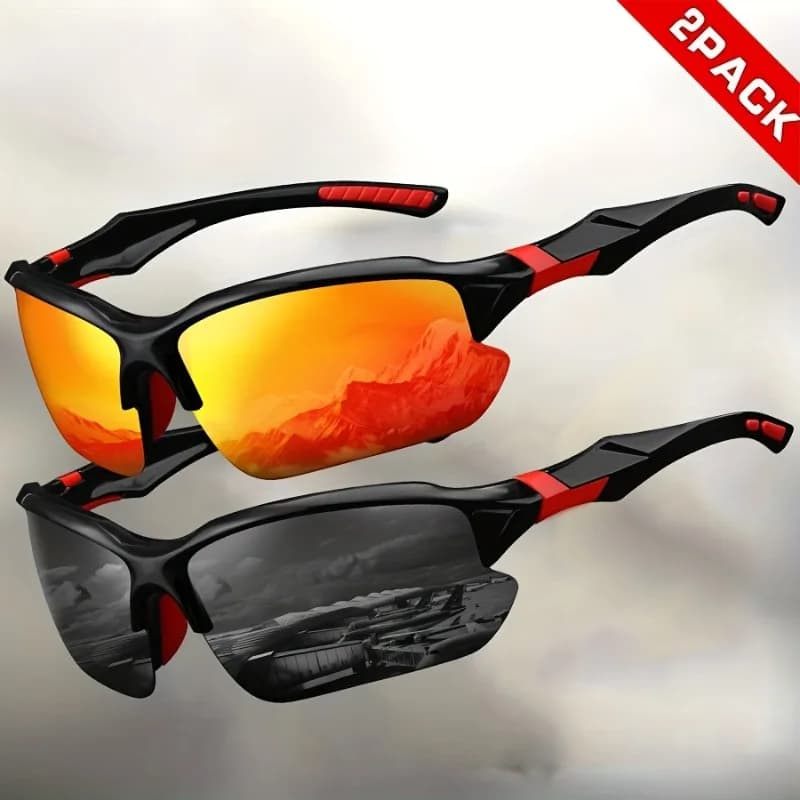 2 pcs cycling sunglasses outdoor cycling glasses man MTB road bike sport UV400 racing glasses for mountaineering