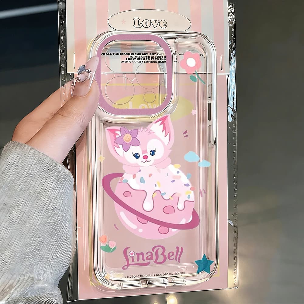 Custodia Sweet LinaBell Flower Planet per iPhone 17 16 15 14 13 12 11 Pro Max, iPhone 16 15 14 8 Plus, 17E 16E 17Air X XR