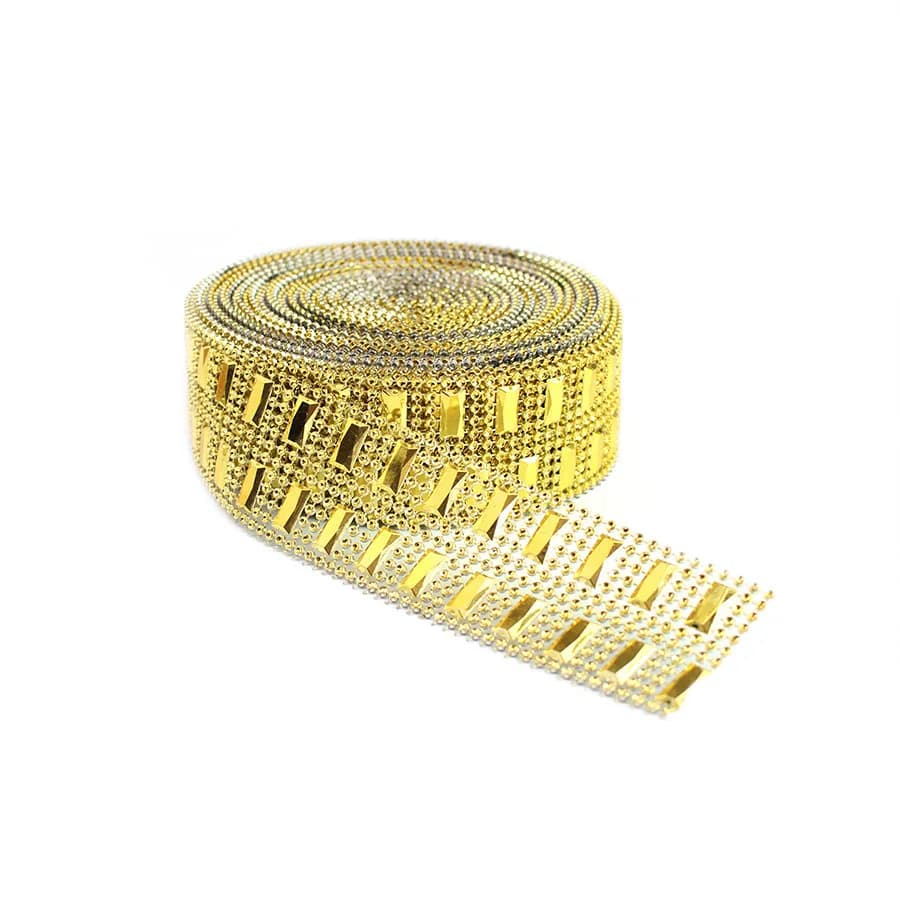 Bling Diamond Mesh Roll Sparkle Acrilico Festa Compleanno Matrimonio Decorazioni fai da te Torta da tavolo Avvolgimento di strass Nastri di cristallo Tulle