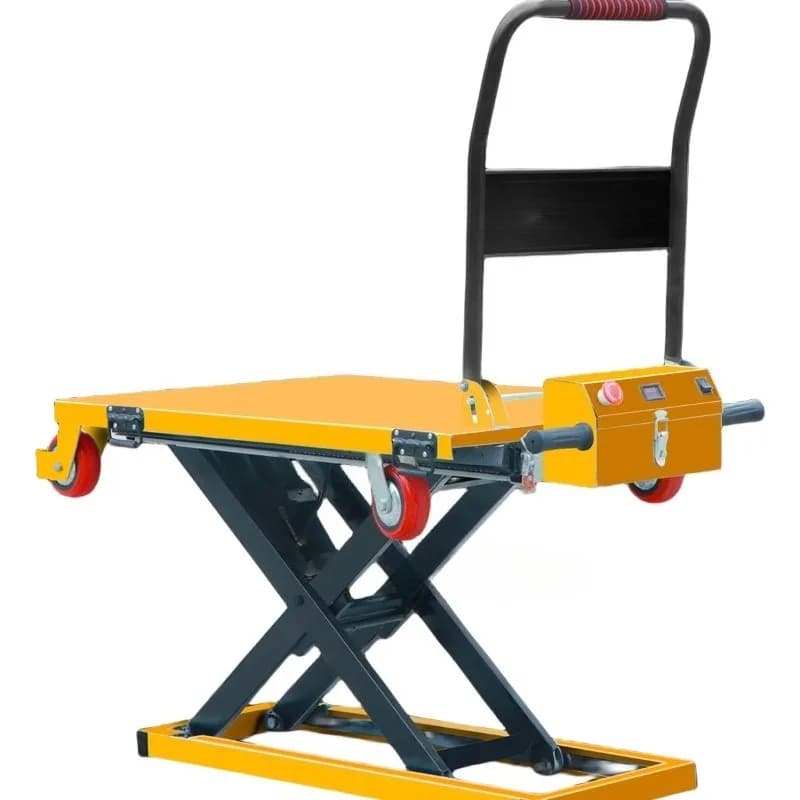 Electric hydraulic lift truck handling loading and unloading scissors Ximu lake car mobile flatbed truck