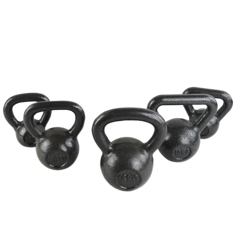 Kettlebell in Cast Iron Covered in Black for Strength and Fitness Training, from 2kg to 32kg, Sales Promotion