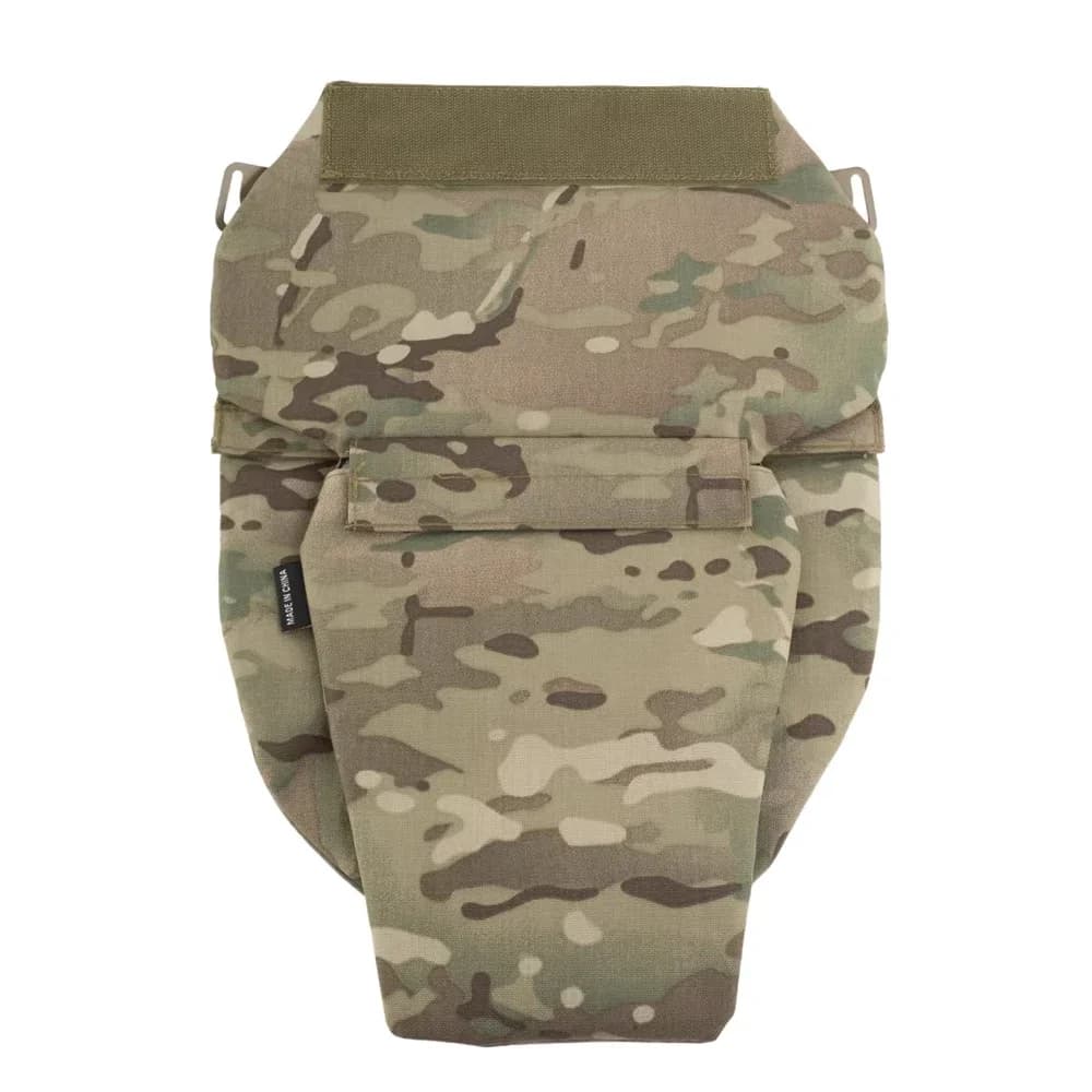 Piastra di Protezione Inguinale Tattica Compatibile MOLLE con Attacco per Gilet Frontale Inferiore e Imbottitura Antiurto