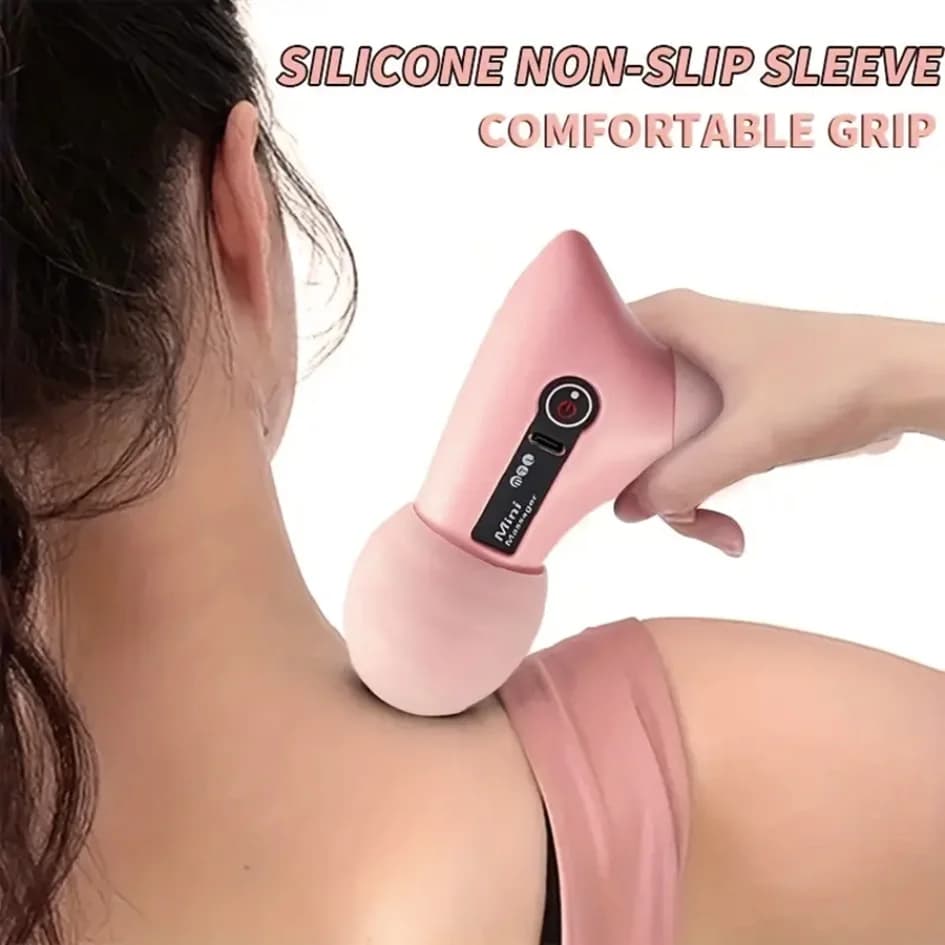 Mini Massage Gun - Portable Massager for Relaxing Fitness Muscles, Quiet Electric Massage Device for Home/Left, Compact Muscles