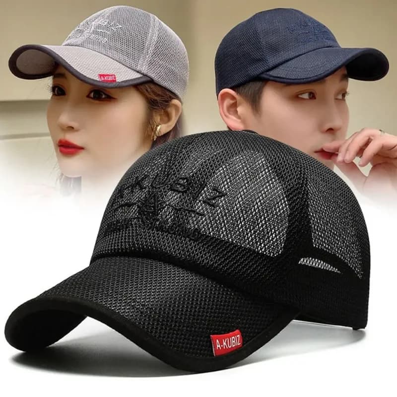 Maglia traspirante ad asciugatura rapida An-ti UV Cappello da pesca estivo Protezione solare a rete intera Berretto da baseball da golf Cappello sportivo Visiere da camionista parasole