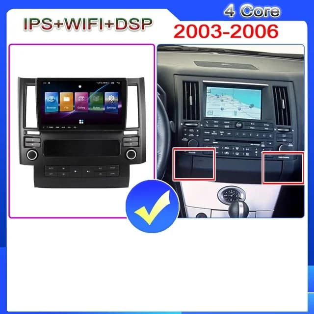 9 inches For Infiniti FX35 FX45 2003-2009 Android 12 Autoradio DVD Multimedia Video Player Stereo Auto GPS navigation 4G WIFI
