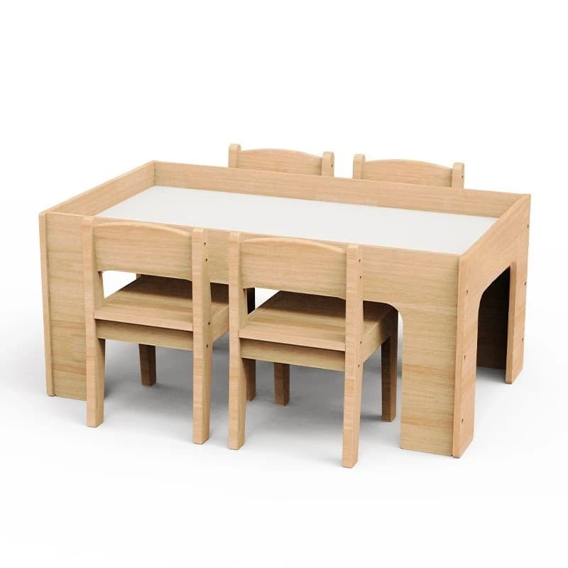 Tavolo multifunzionale per blocchi di costruzione in legno massello, stoccaggio puzzle magnetico, tavolo da gioco per l'educazione precoce