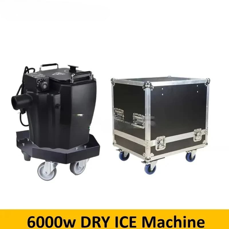 20266000W Dry Ice Machine for Stage Effects 3500W Low-Lying Fog Machine with Nozzle Skate Fly Case for Wedding Events and Stage
