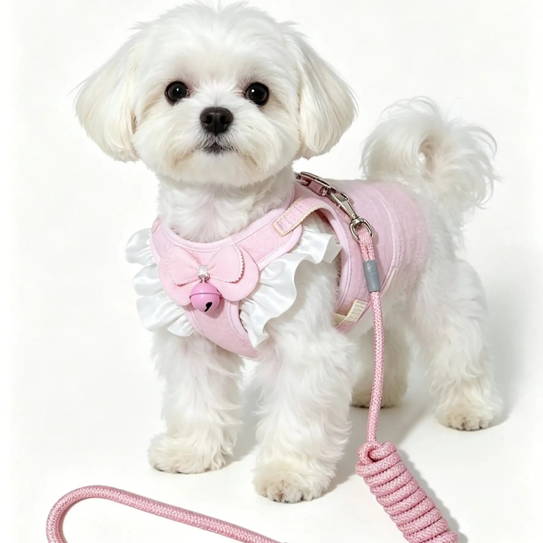 Cartoon Pet Harness and Leash Set for Cat Dogs Collars Cats-No-Pull Reflective Padded Vest Adjustable Soft Mesh Dog Harnesses