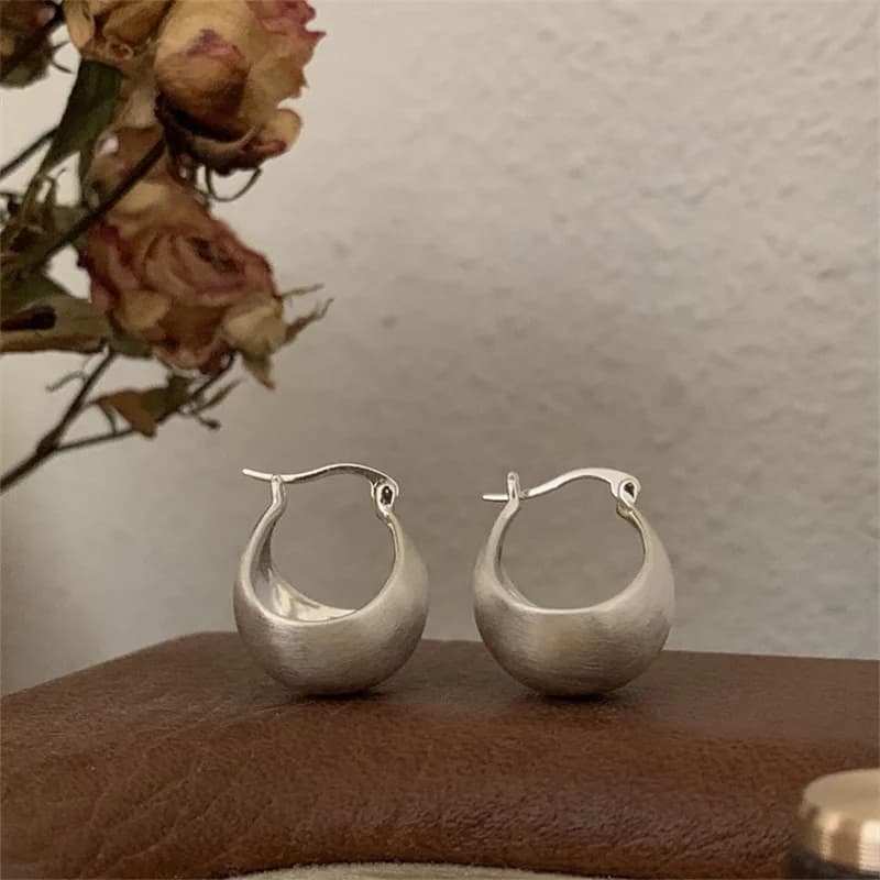 Gioielli di lusso in argento sterling 925 levigatura palla rotonda orecchini da donna fidanzamento accessori da sposa gioielli prevengono le allergie