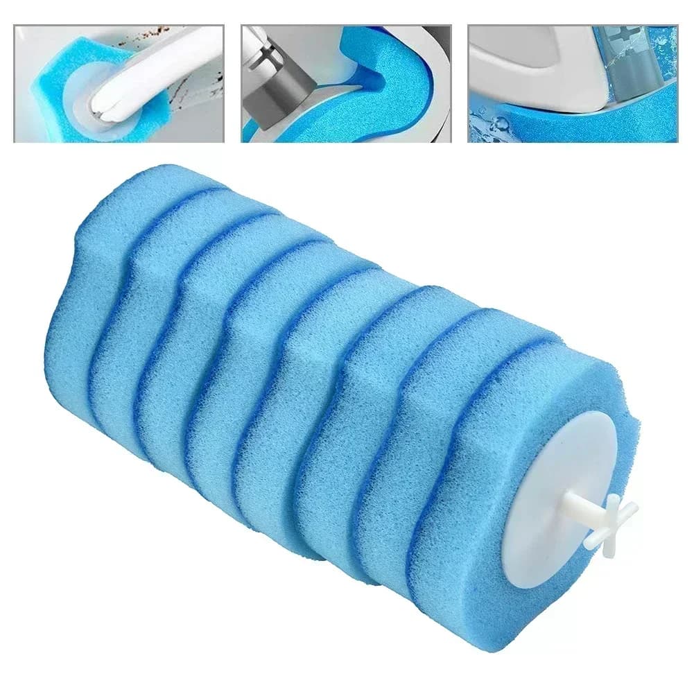 32PCS Spugna Usa E Getta Wc Scrub Pad Spazzola per la Pulizia Set Pulizia Testa Sostituibile Specchi Wc Lavabi Vetro Bagno