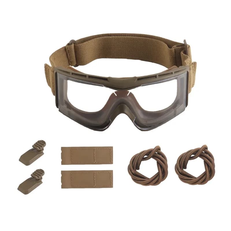 Occhiali tattici Antivento Antipolvere Ciclismo Moto Escursionismo Occhiali da sci Paintball Tiro Veloce OPS Airsoft Casco Attrezzatura sicura