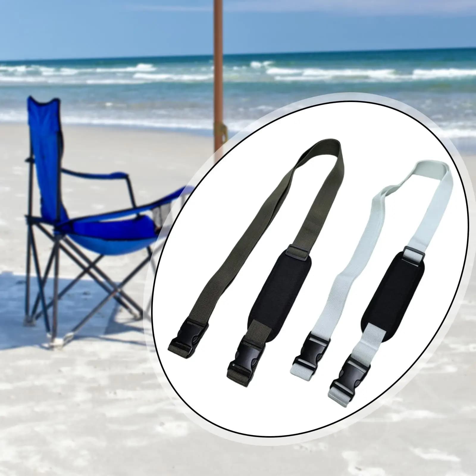 Beach folding chair transport belt Light transport strap for skateboard umbrella scooter Yoga mat Sports equipment Shoulder backpack