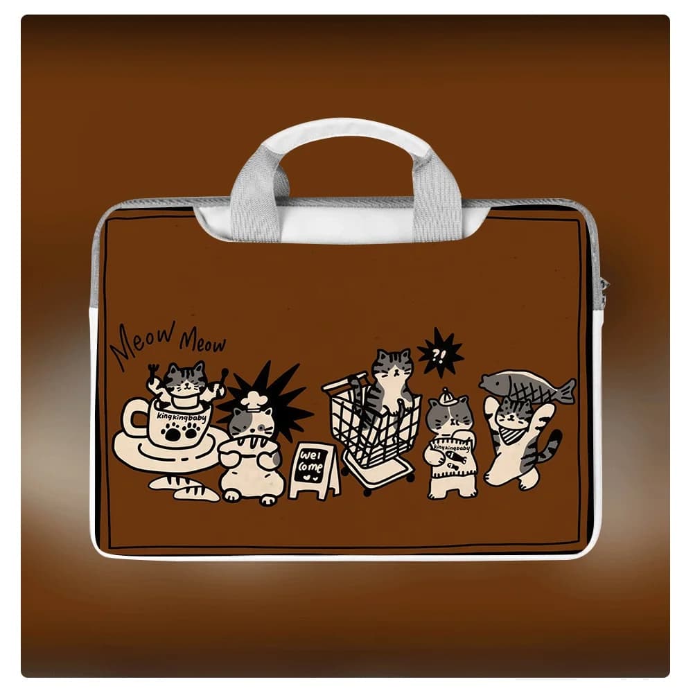 Borsa per Laptop con Stampa Cartoon, Custodia Protettiva per Macbook 13 14 15.6 Pollici, Macbook Air, Asus, Lenovo, Huawei