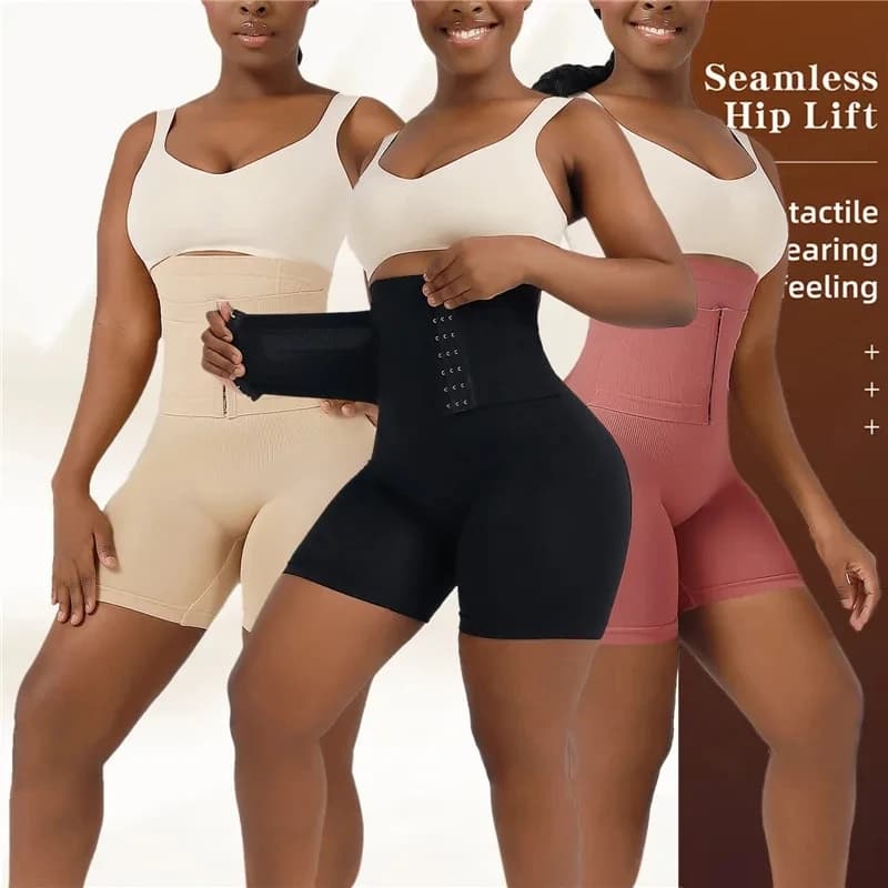 Intimo modellante per donna Pantaloncini Fajas modellanti per il corpo con controllo della pancia con gancio Mutandine per sollevatore di culo Intimo a vita alta Mutandine dimagranti
