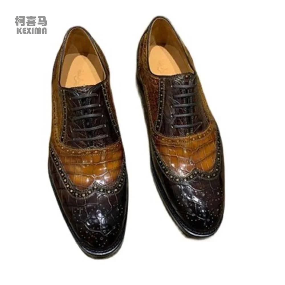 leimanxiniu nuovo arrivo Scarpe in pelle pennello manuale colore Scarpe formali da uomo scarpe eleganti maschili