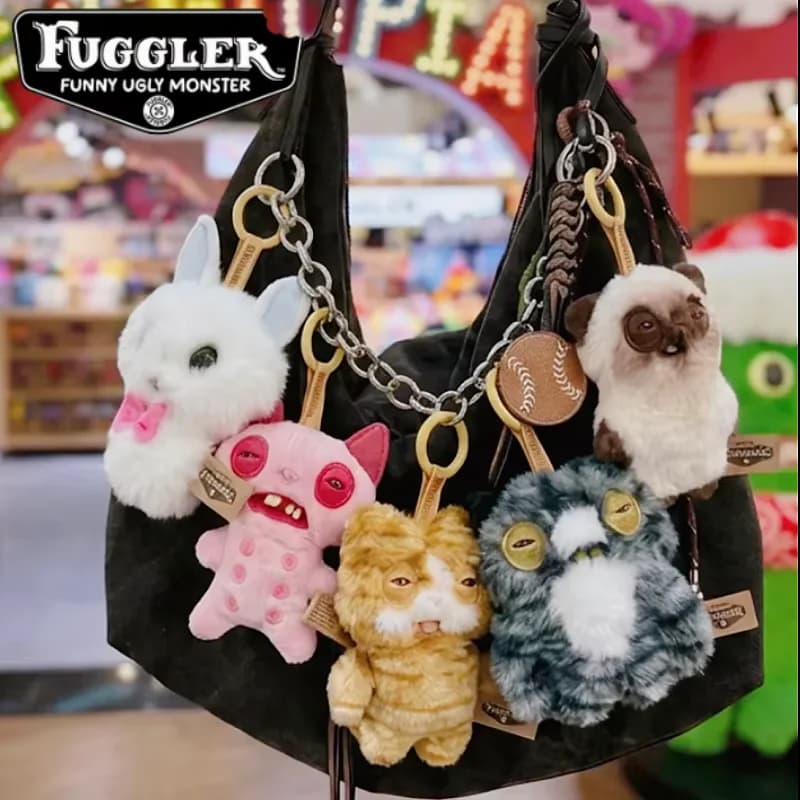 Hot Fuggler Genuine Dark Lane Night Cat Series Blind Box Teeth Monster Cute Ugly Doll Toy Hanging Decor Toy Girl Birthday Gift