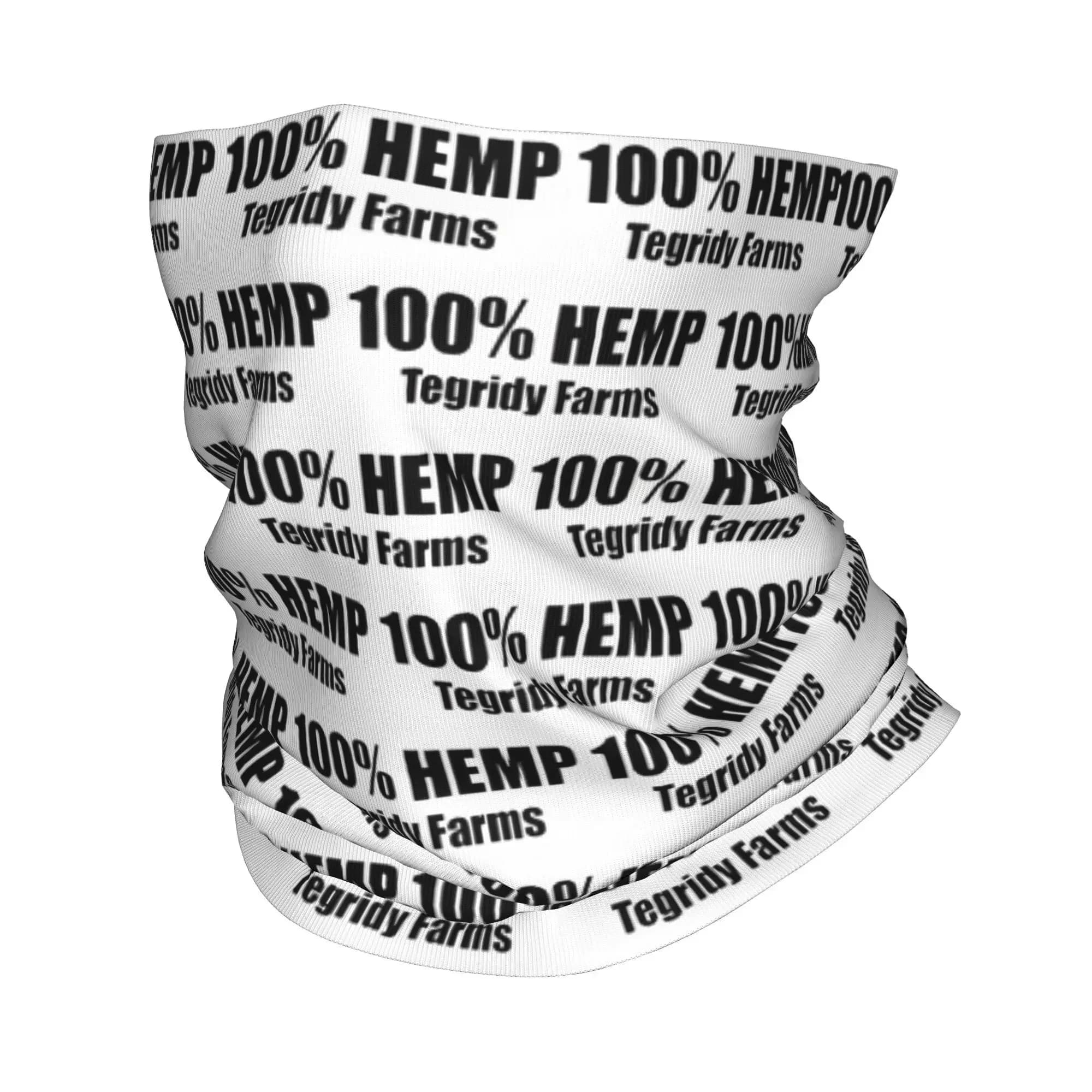 100% Hemp, Tegridy Farms Bandana Neck Cover Printed Wrap Scarf Multi-use Face Mask Hiking Fishing For Men Women Adult All Season