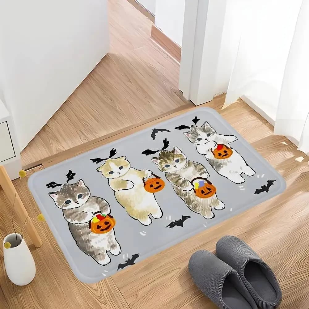 VIKAMA Non-slip Mofusand Cat Doormat Nordic for Living Room Bedroom Home Decor