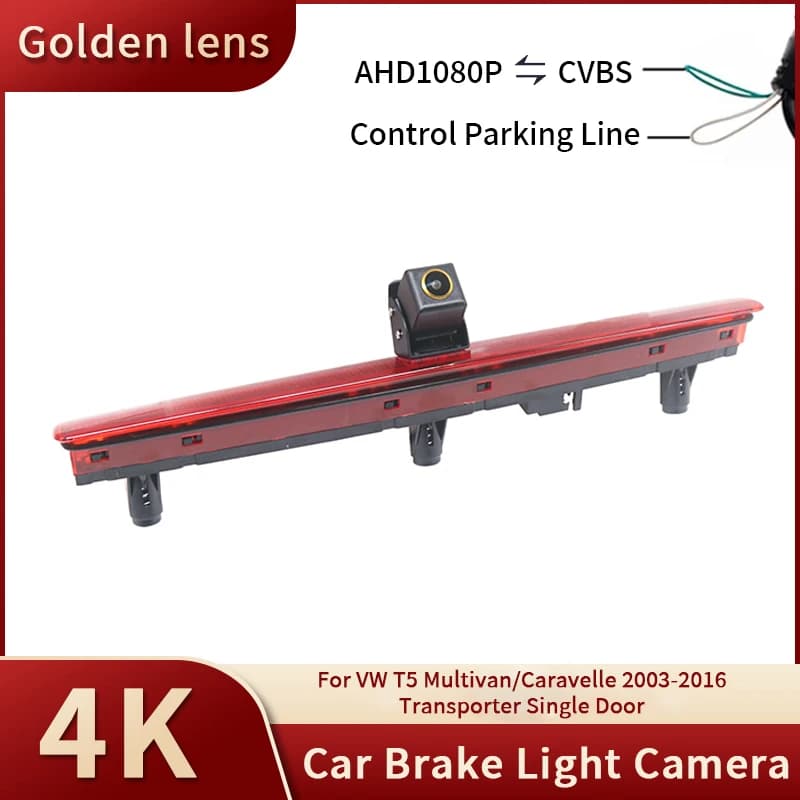 CCD AHD 1080P 170 ° Telecamera di retromarcia per luce freno per auto grandangolare per VW T5 Multivan/Caravelle 2003-2016 Transporter Porta singola