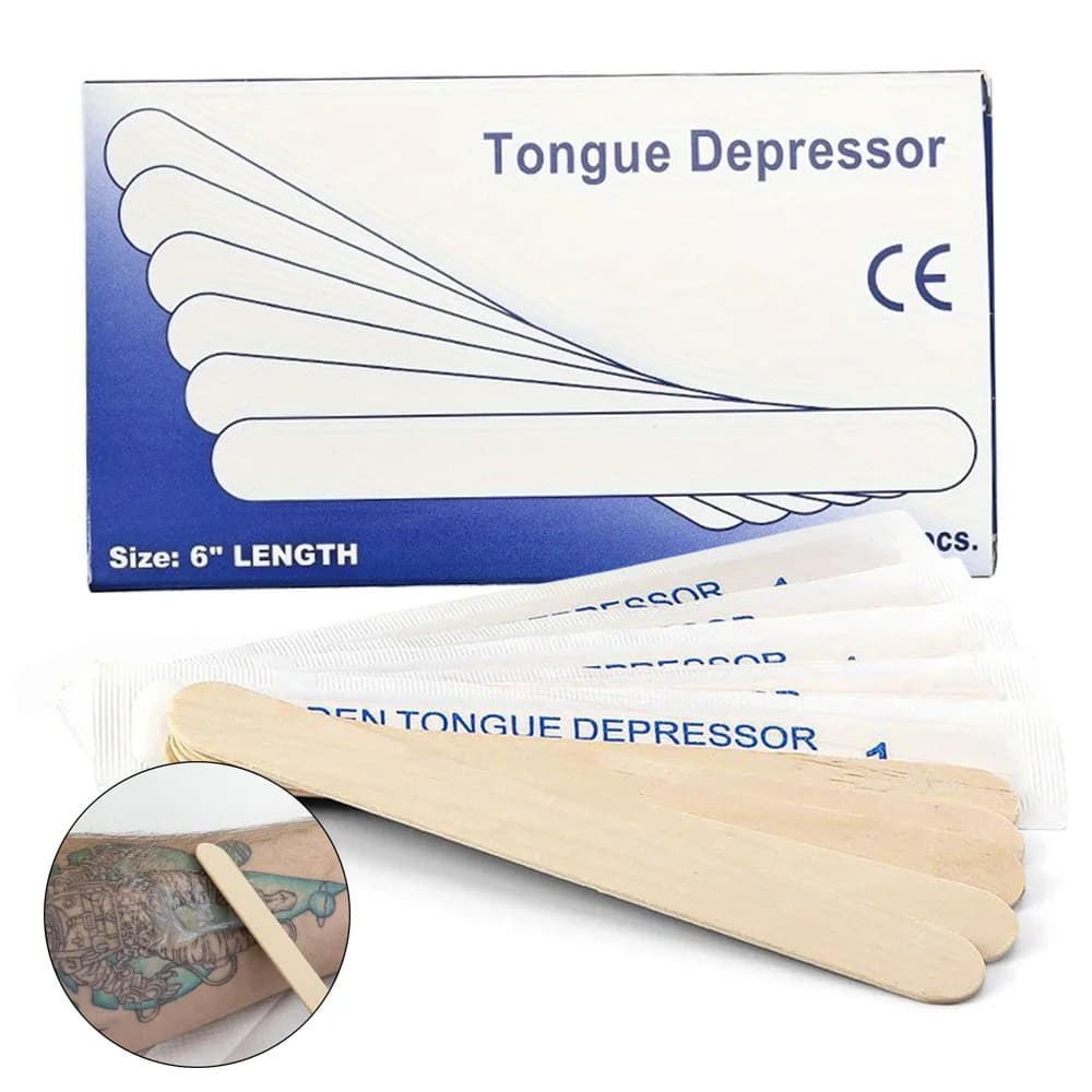 100/50/30/5 Disposable Wooden Tongue Depressor Sterilized Individually Paper Packing Woman Body Hair Removal Sticks Accessories