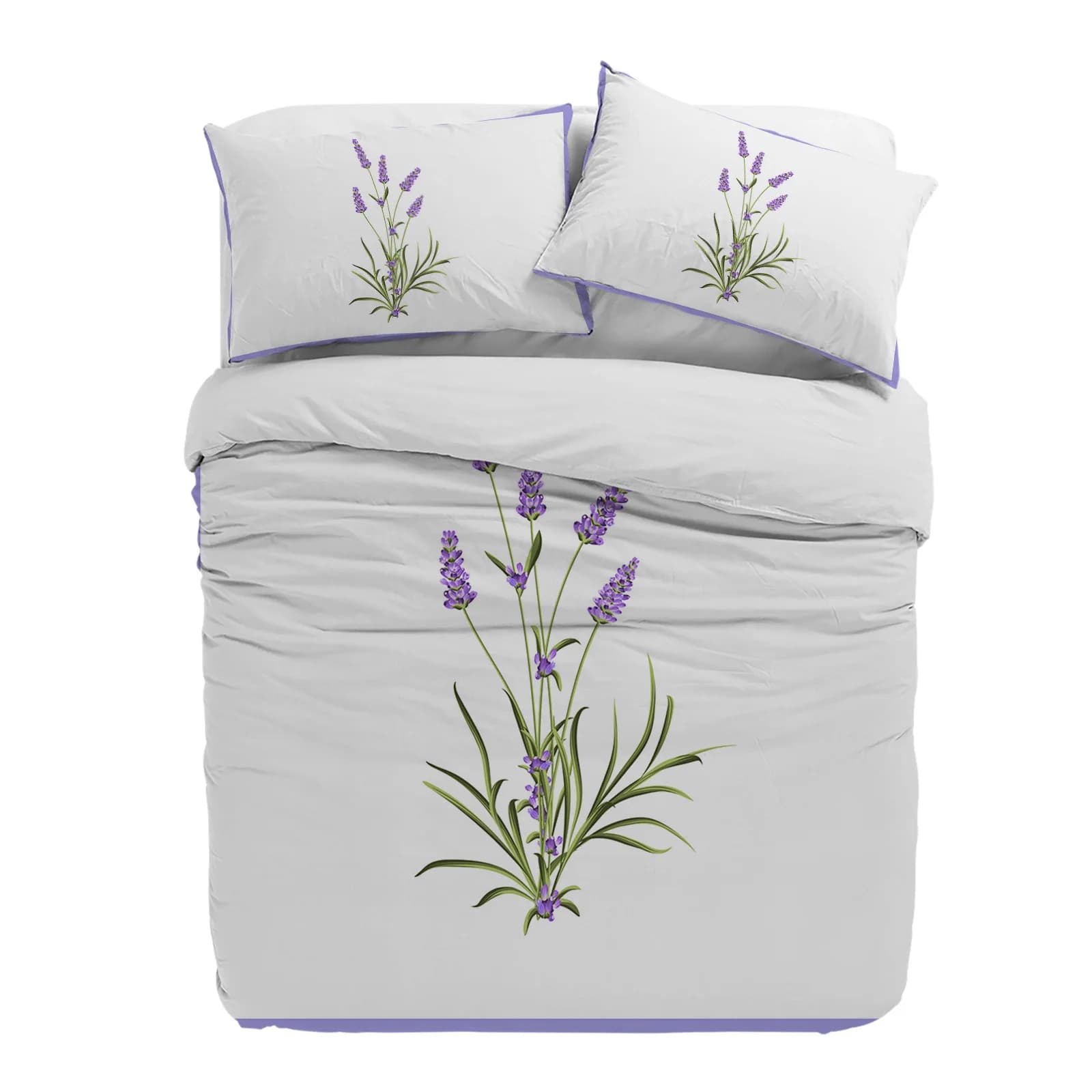 Copripiumino Romance con fiori viola lavanda con federa Set di biancheria da letto personalizzato 3 pezzi Copripiumino Letto matrimoniale Tessili per la casa