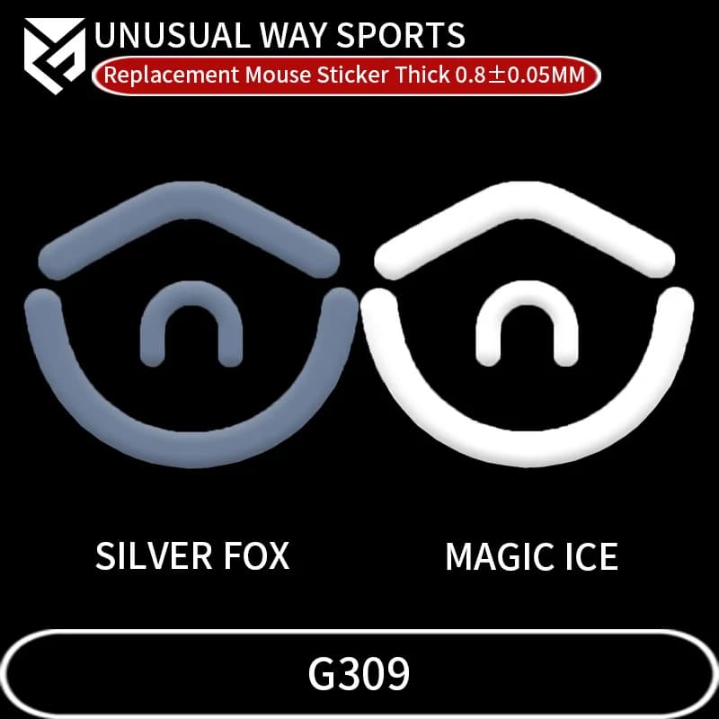 InsolitoWaySports Mouse Pattini Piedi G309 Superficie ribaltabile PTFE Anti collasso Magic Ice Pink Black Silver Fox