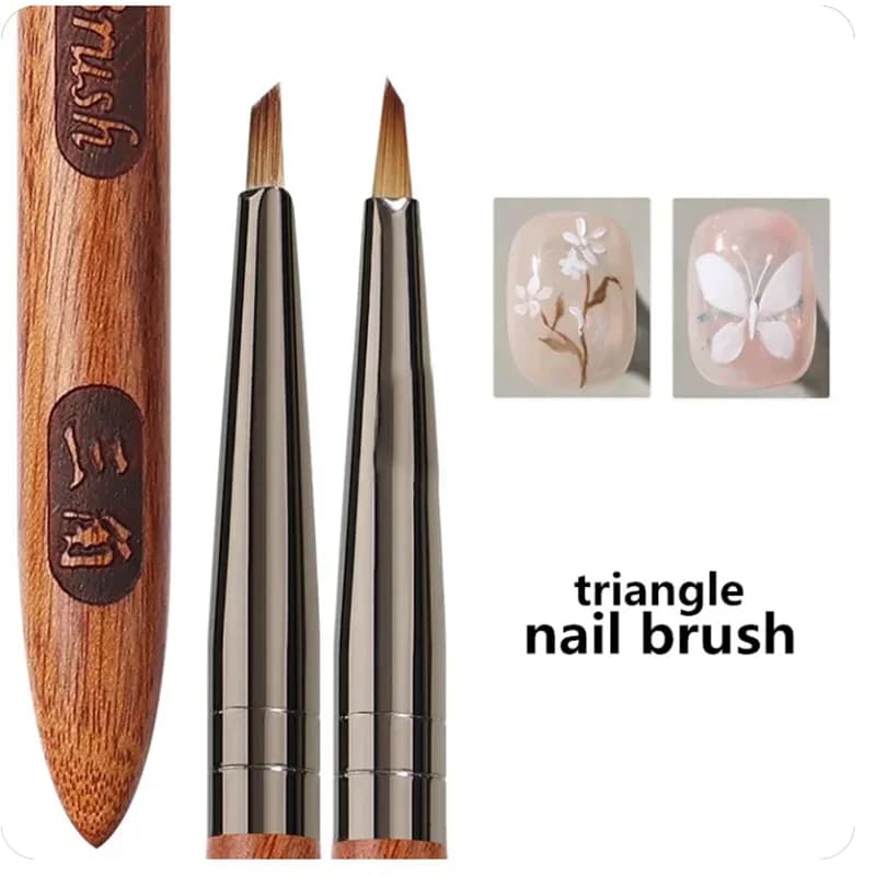 Pennello Triangolare per Nail Art, Pennello 3D per Motivi, Strumento per Manicure Fai-da-Te con Gel UV Acrilico