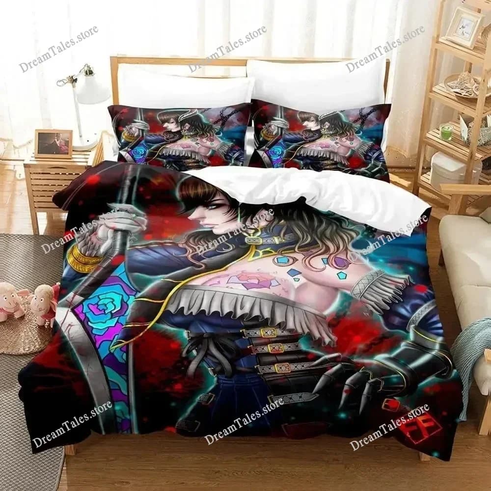 Anime BLOODSTAINED RITUAL OF THE NIGHT Bedding Set Single Twin Full Queen King Size Bed Set Adult Kid Bedroom Duvet Cover Sets