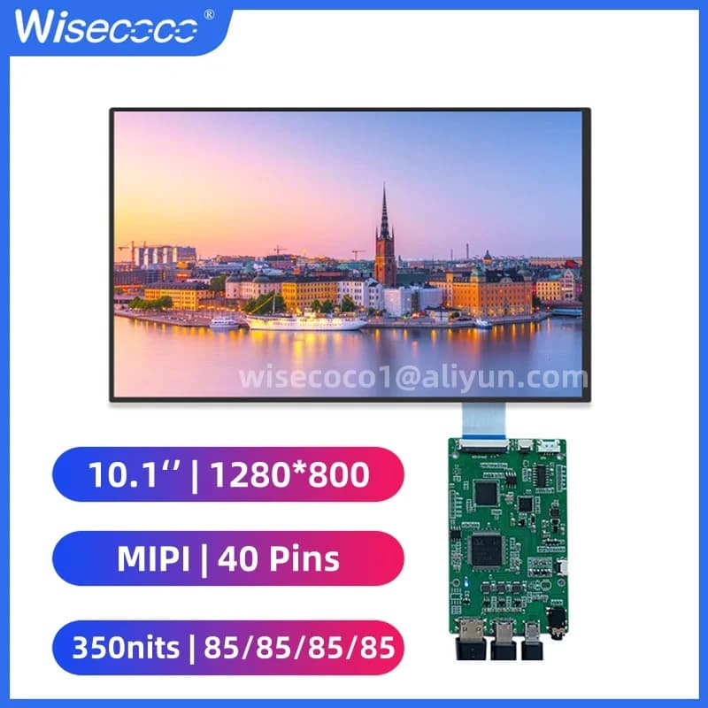 Wisecoco 10.1 inch 1280x800 HD IPS LCD Monitor for PS4 Raspberry Pi 5 4 3 PC Laptop secondary screen