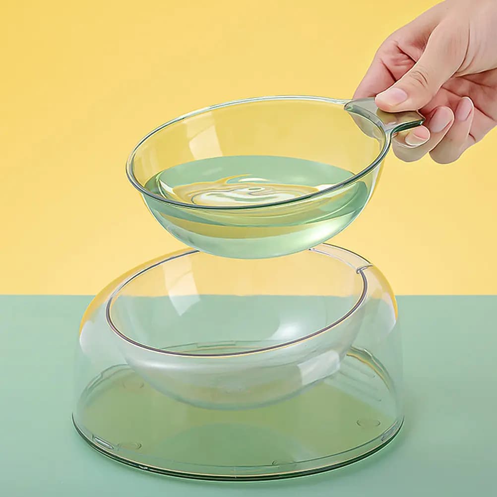 Ciotola per Animali Domestici in Plastica con Protezione Collo, Antiscivolo, Design Inclinato, Contenitore per Cibo per Cani e Gatti