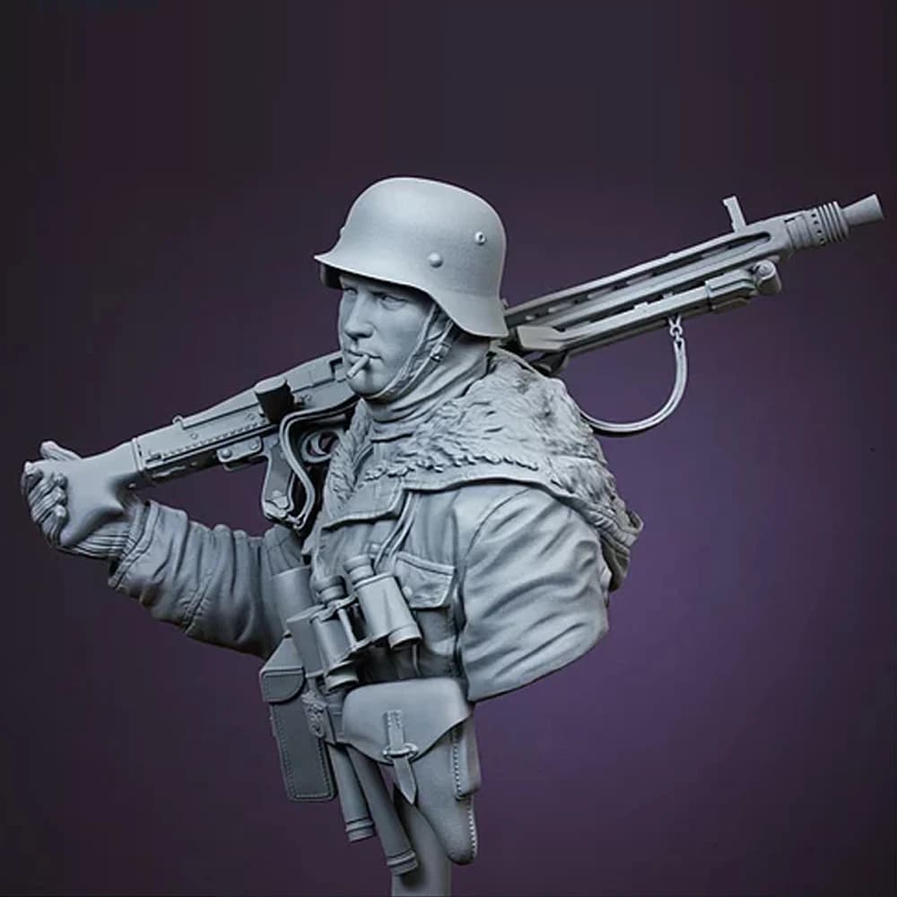 Resin Model figure Bust, 1/10 Infantry in , GK, Military theme, Unassembled and unpainted kit
