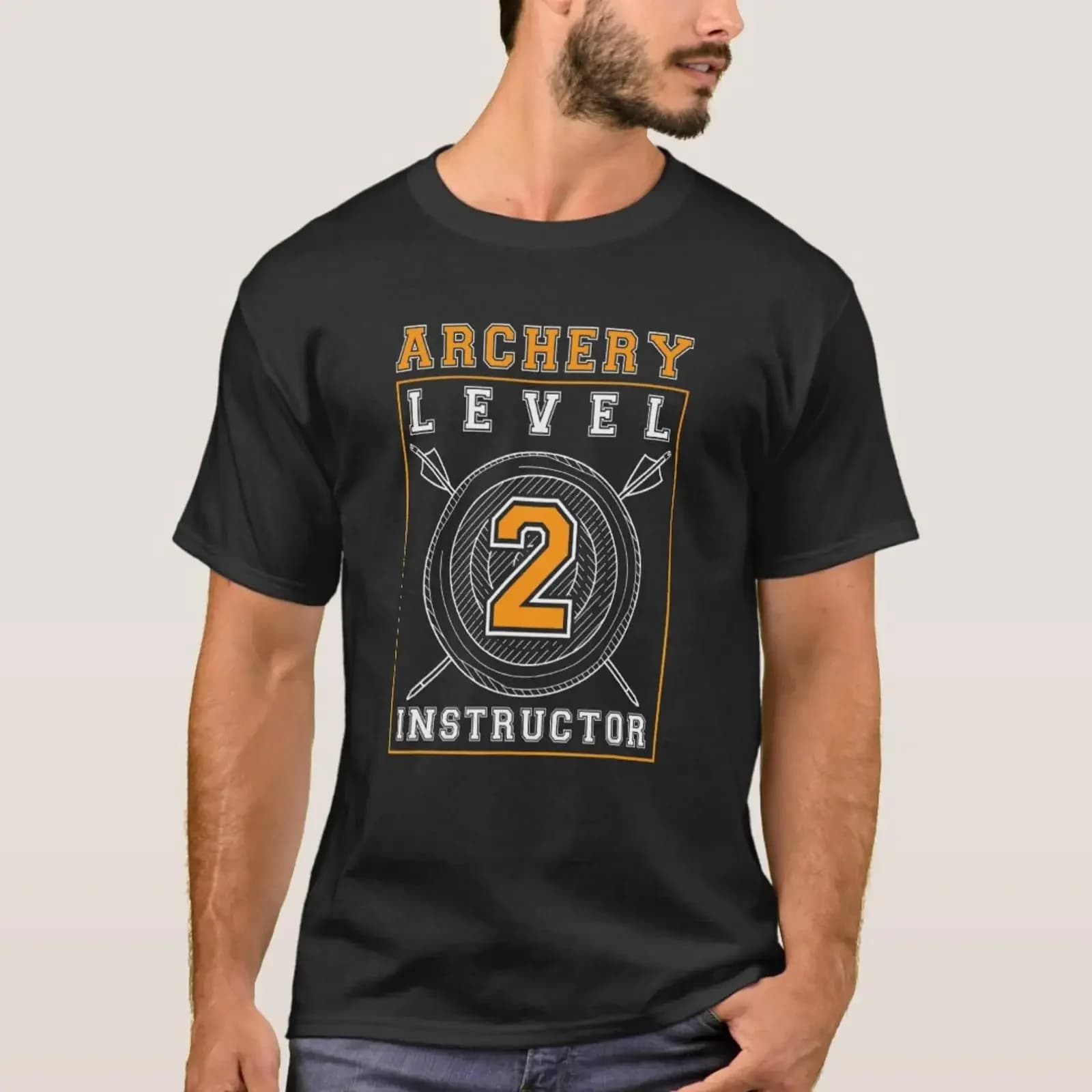 Archery Level 2 Instructor Bowman Target Arrow B T Shirt vintage Washed Stretched Soft Casual Versatile fashion Unisex homme