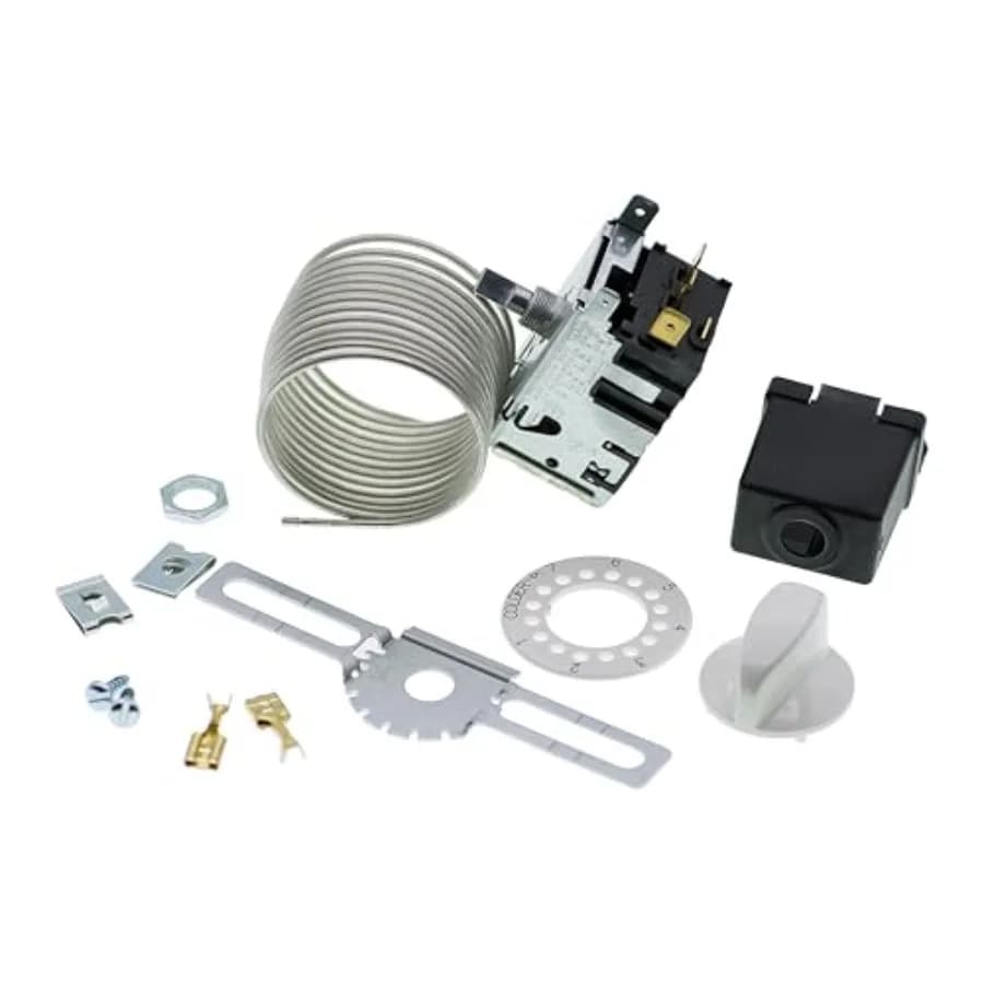 Termostato Universale 077B7008 Controllore di Temperatura a 8 Zone con Tubo Capillare da 2000mm per Frigoriferi, Refrigeratori per Bevande e Cantinette Vino
