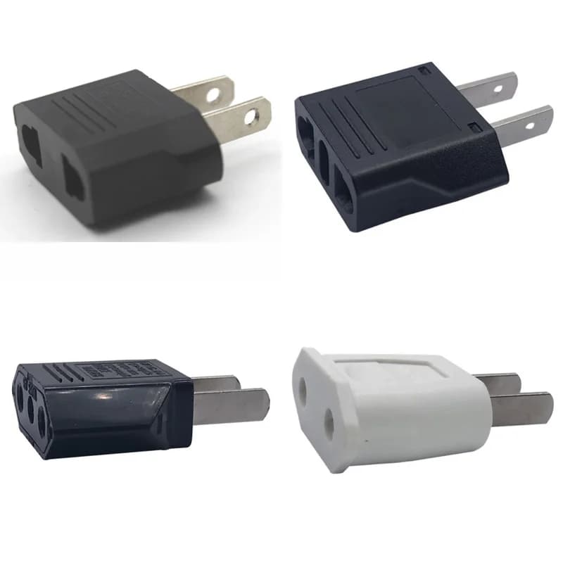 Mini portatile nero bianco 6A 250V rame USA giappone thailandia Canada messico adattatore da viaggio spina piccola presa di corrente convertitore