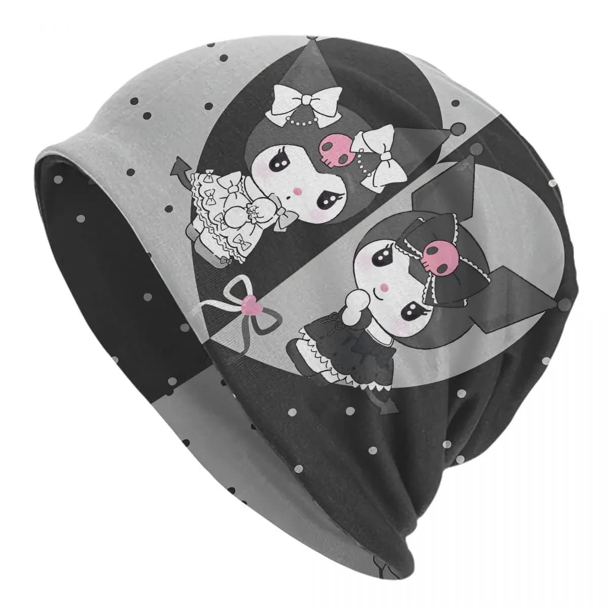 Kuromi Lovely Cartoon Bonnet Hats Fashion Street Skullies Berretti Cappelli per uomo Donna Caldi berretti a doppio uso