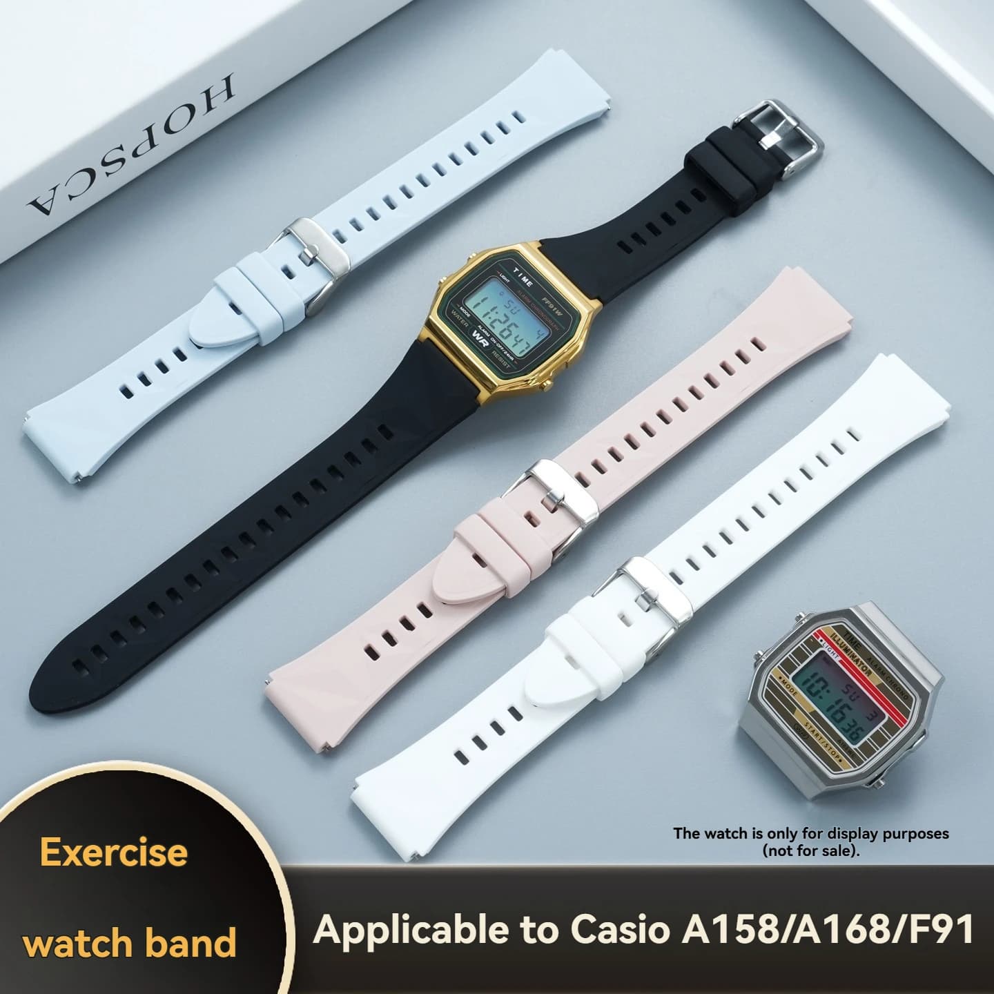 18mm Quick Release Silicone Watch Band Strap Replacement for Casio F91 A158 A159 A168 A169 B650 AQ230 A500 Men Women Sportsband