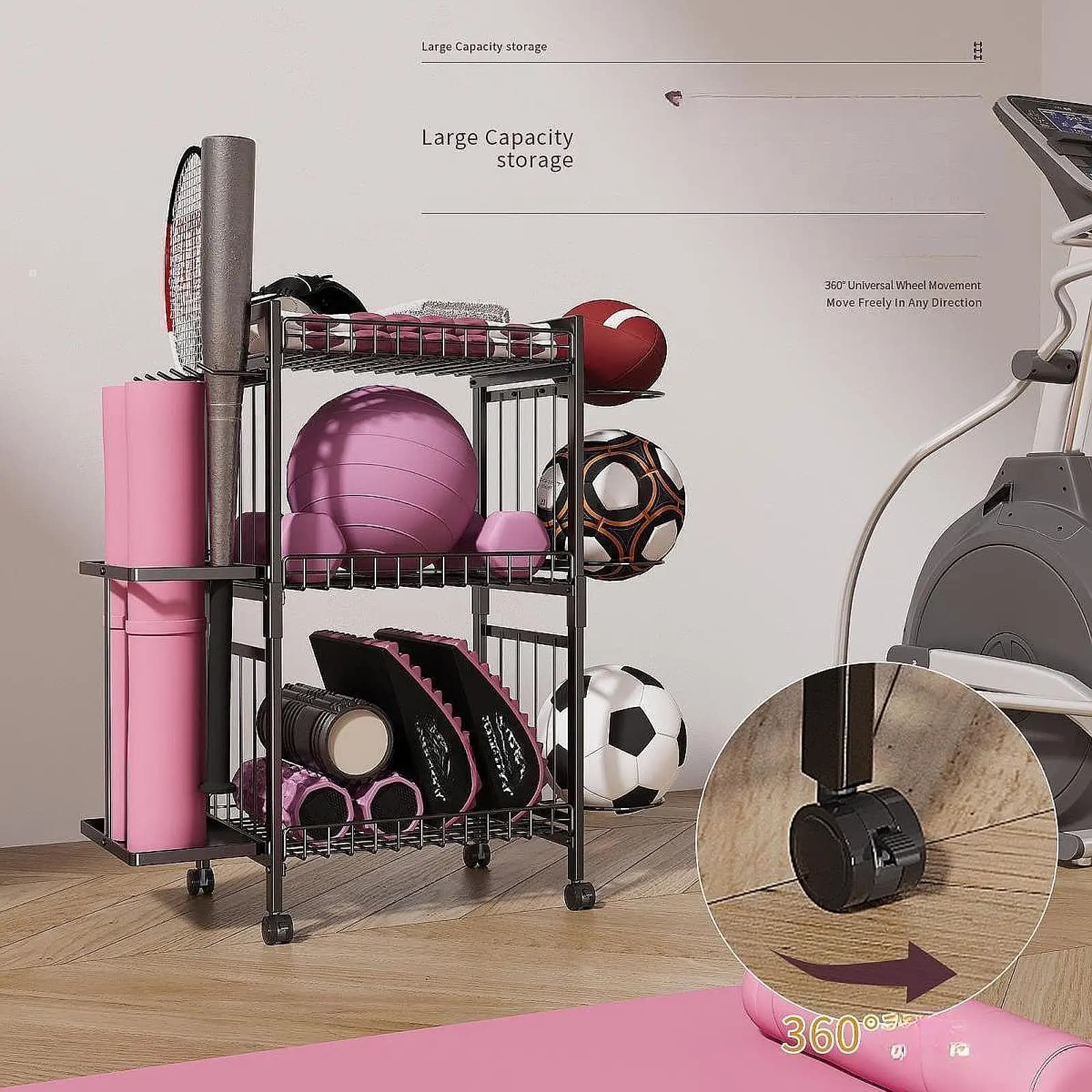 Yoga Mat holders Home Gym Weight holders for roller resistance bands Kettlebells Garage for indoor and outdoor