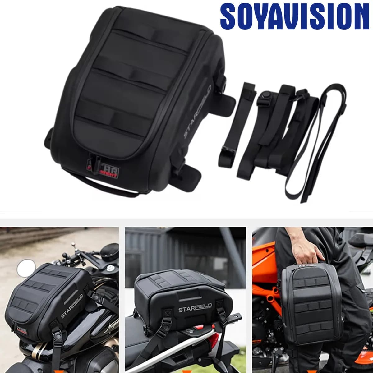 Magnetic Tank Bag Motorcycle Waterproof Fuel Tank Bag Universal Motorbike Rear Seat Luggage Bag For BMW R1200GS R1250GS Yamaha