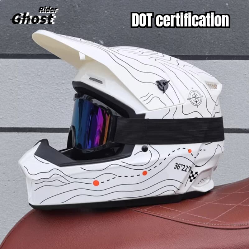 Certificazione DOT Moto Go Kart Casco fuoristrada Bici Downhill AM DH Casco fuoristrada Racing Classic Moto Occhiali Enduro originali