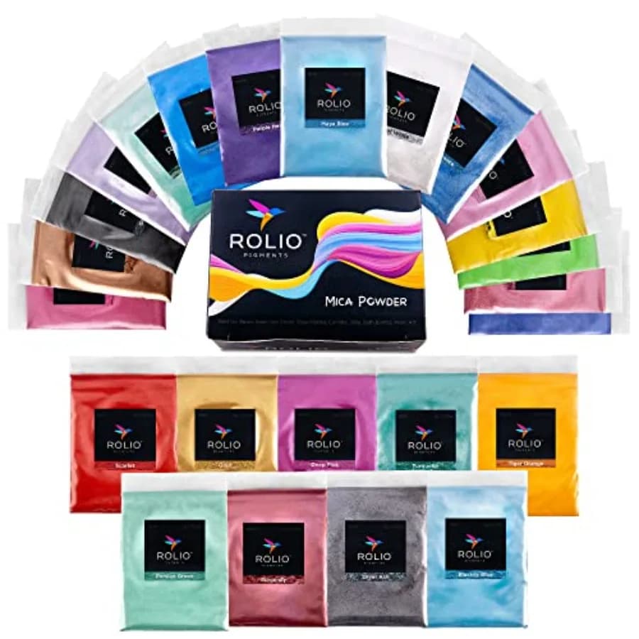 Mica Powder Color Pigment Set - Original Set, 5g, 24 Bags Pearlescent Color Pigments for Epoxy Resin, Soap Making, Candles, Sli