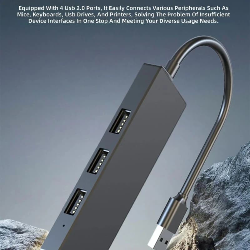 Hub espansione USB 2.0 con 4 porte per il collegamento simultaneo mouse, tastiere e memoria esterna 896C