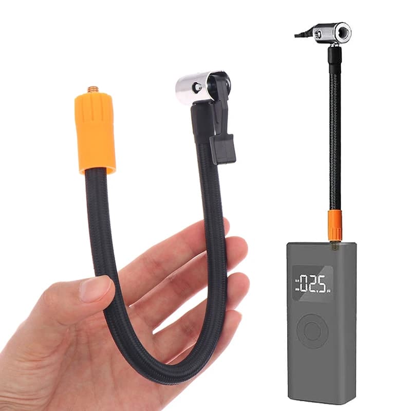 Adattatore per Tubo di Gonfiaggio a Filettatura Fine, 30CM, con Valvola Standard M6 per Gonfiaggio Pneumatici Auto